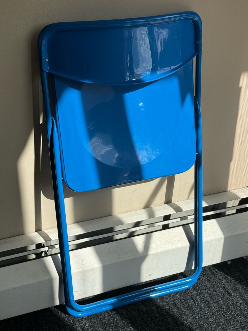 Blue IKEA TED Vintage Folding Chair c1980s by Niels Gammelgaard N2